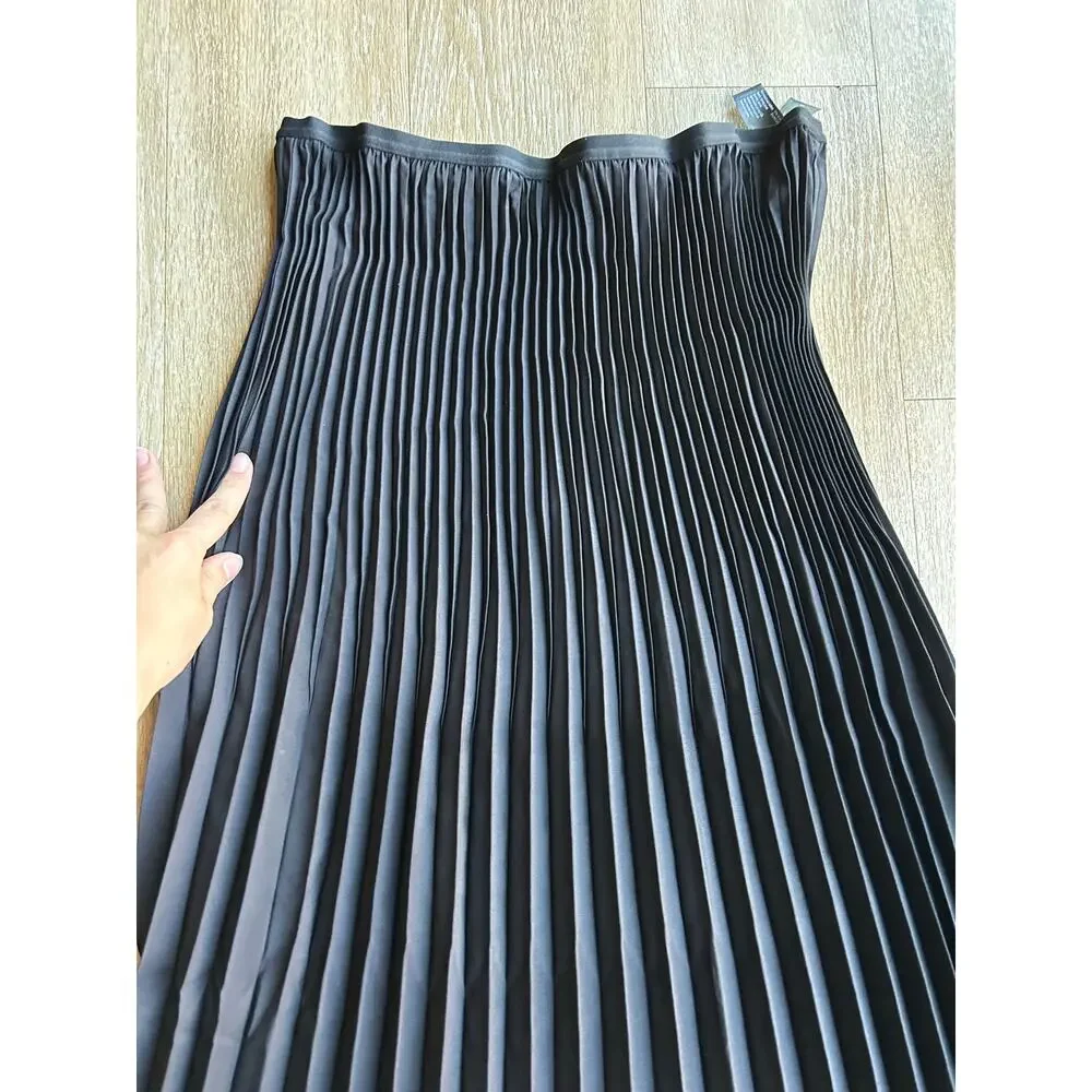 NWT Eileen Fisher Wool Silk Pleated Skirt quiet luxury old money career capsule - Picture 6 of 13